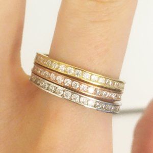 Sterling 925 Stacker Midi Ring Set